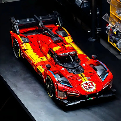 Trilumity MOC Building Block Set: 1:8 Ferrari 499P | 2025 Le Mans Endurance #51 Hypercar MOC (4749-Piece)