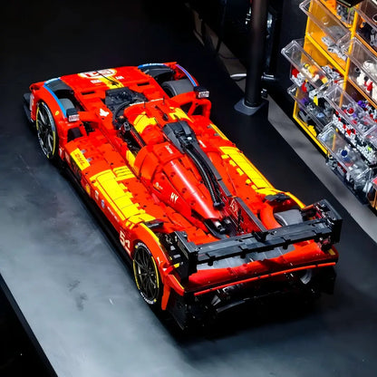 Trilumity MOC Building Block Set: 1:8 Ferrari 499P | 2025 Le Mans Endurance #51 Hypercar MOC (4749-Piece)