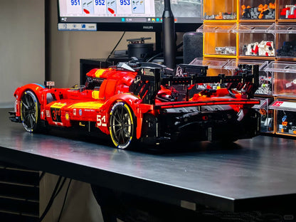 Trilumity MOC Building Block Set: 1:8 Ferrari 499P | 2025 Le Mans Endurance #51 Hypercar MOC (4749-Piece)