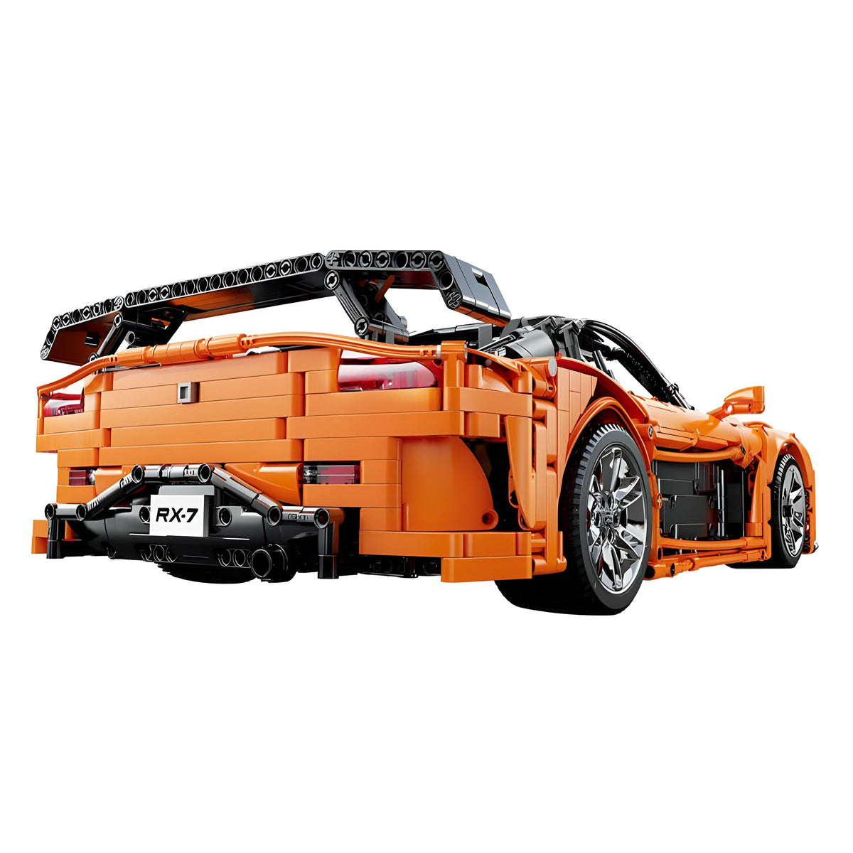 Trilumity Building Block Set: 1: 8 Mazda Rx-7 with Remote Control, Front and Rear Lights, All Printed Exterior Parts Without Stickers (3305-Piece)