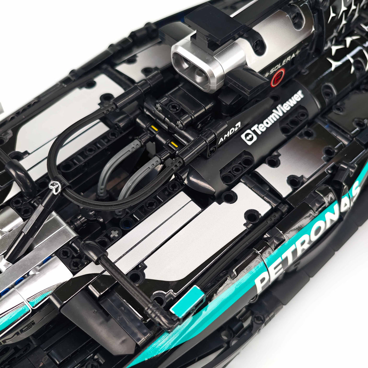 Trilumity Motorized Building Block Set: 1:8 Mercedes-Benz W16 F1 Racing Car | Exclusive Racing Livery (1887+-Piece)