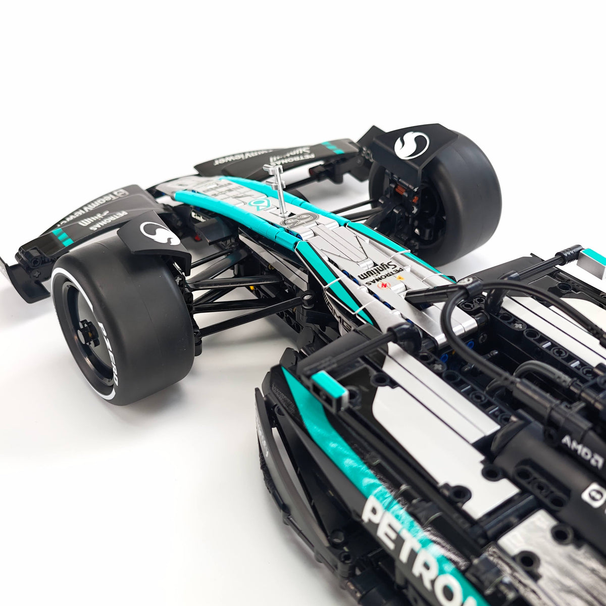 Trilumity Motorized Building Block Set: 1:8 Mercedes-Benz W16 F1 Racing Car | Exclusive Racing Livery (1887+-Piece)