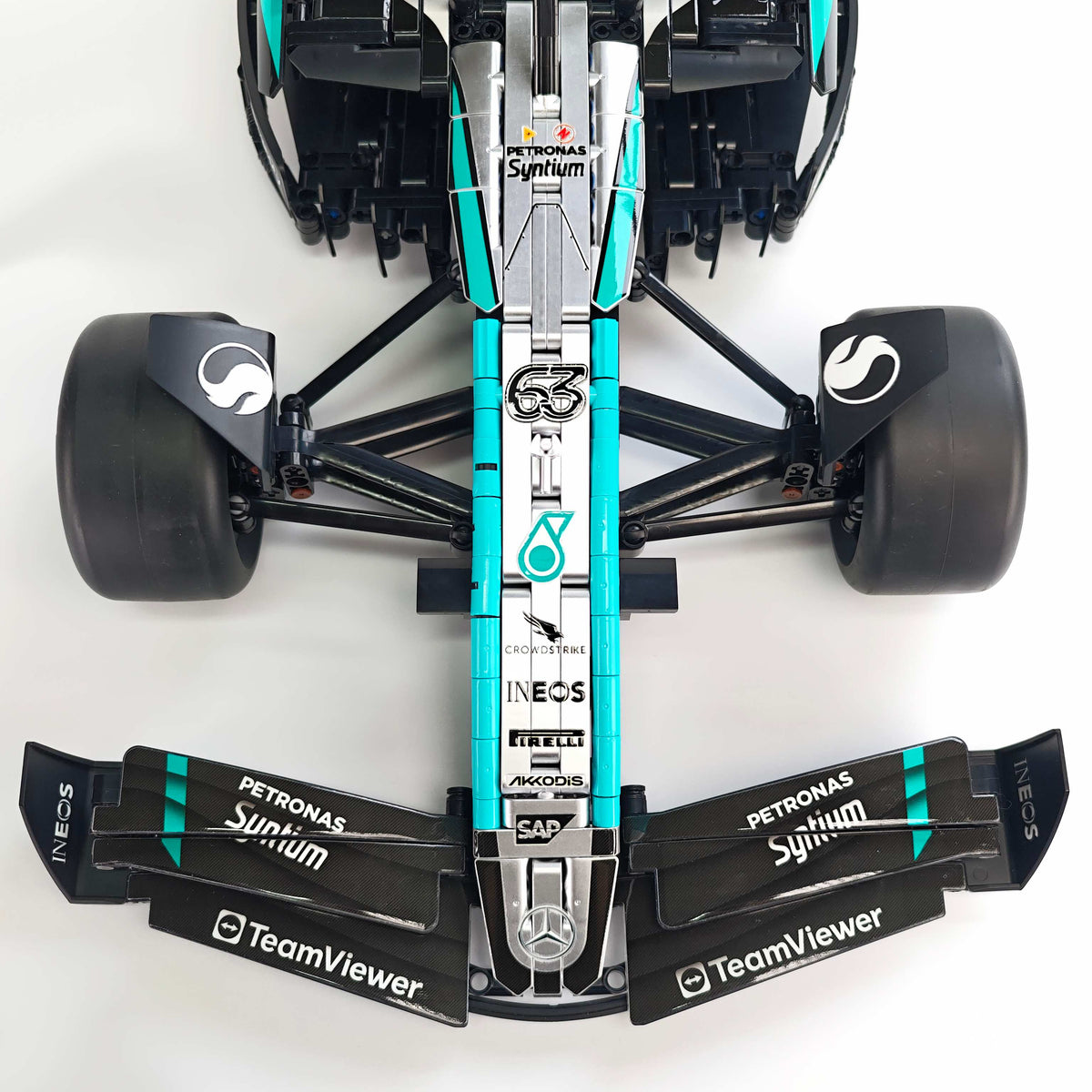 Trilumity Motorized Building Block Set: 1:8 Mercedes-Benz W16 F1 Racing Car | Exclusive Racing Livery (1887+-Piece)