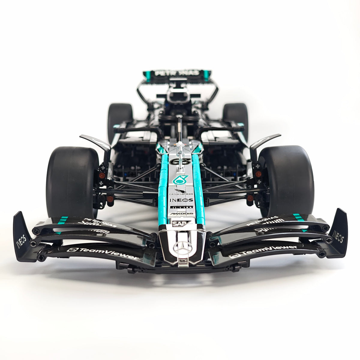 Trilumity Motorized Building Block Set: 1:8 Mercedes-Benz W16 F1 Racing Car | Exclusive Racing Livery (1887+-Piece)
