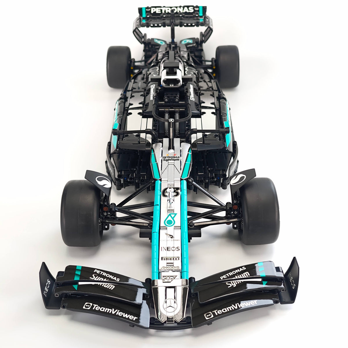 Trilumity Motorized Building Block Set: 1:8 Mercedes-Benz W16 F1 Racing Car | Exclusive Racing Livery (1887+-Piece)