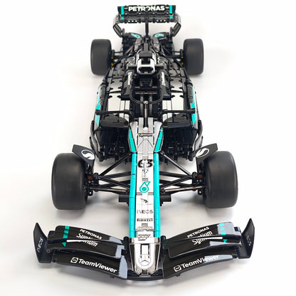 Trilumity Motorized Building Block Set: 1:8 Mercedes-Benz W16 F1 Racing Car | Exclusive Racing Livery (1887+-Piece)