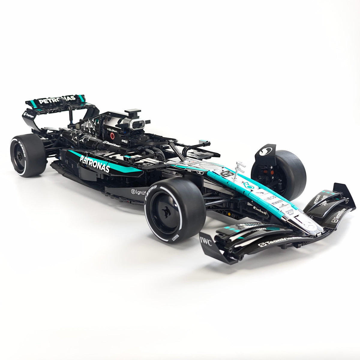 Trilumity Motorized Building Block Set: 1:8 Mercedes-Benz W16 F1 Racing Car | Exclusive Racing Livery (1887+-Piece)