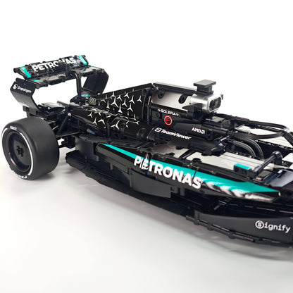 Trilumity Motorized Building Block Set: 1:8 Mercedes-Benz W16 F1 Racing Car | Exclusive Racing Livery (1887+-Piece)