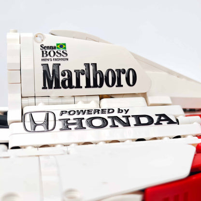 Trilumity Building Block Set: 1:8 McLaren Mp4/6 F1 Racing | 1991 Red & White Grand Prix Championship Livery (2800-Piece)