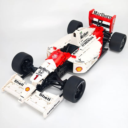 Trilumity Building Block Set: 1:8 McLaren Mp4/6 F1 Racing | 1991 Red & White Grand Prix Championship Livery (2800-Piece)