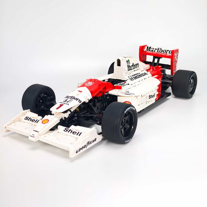 Trilumity Building Block Set: 1:8 McLaren Mp4/6 F1 Racing | 1991 Red & White Grand Prix Championship Livery (2800-Piece)