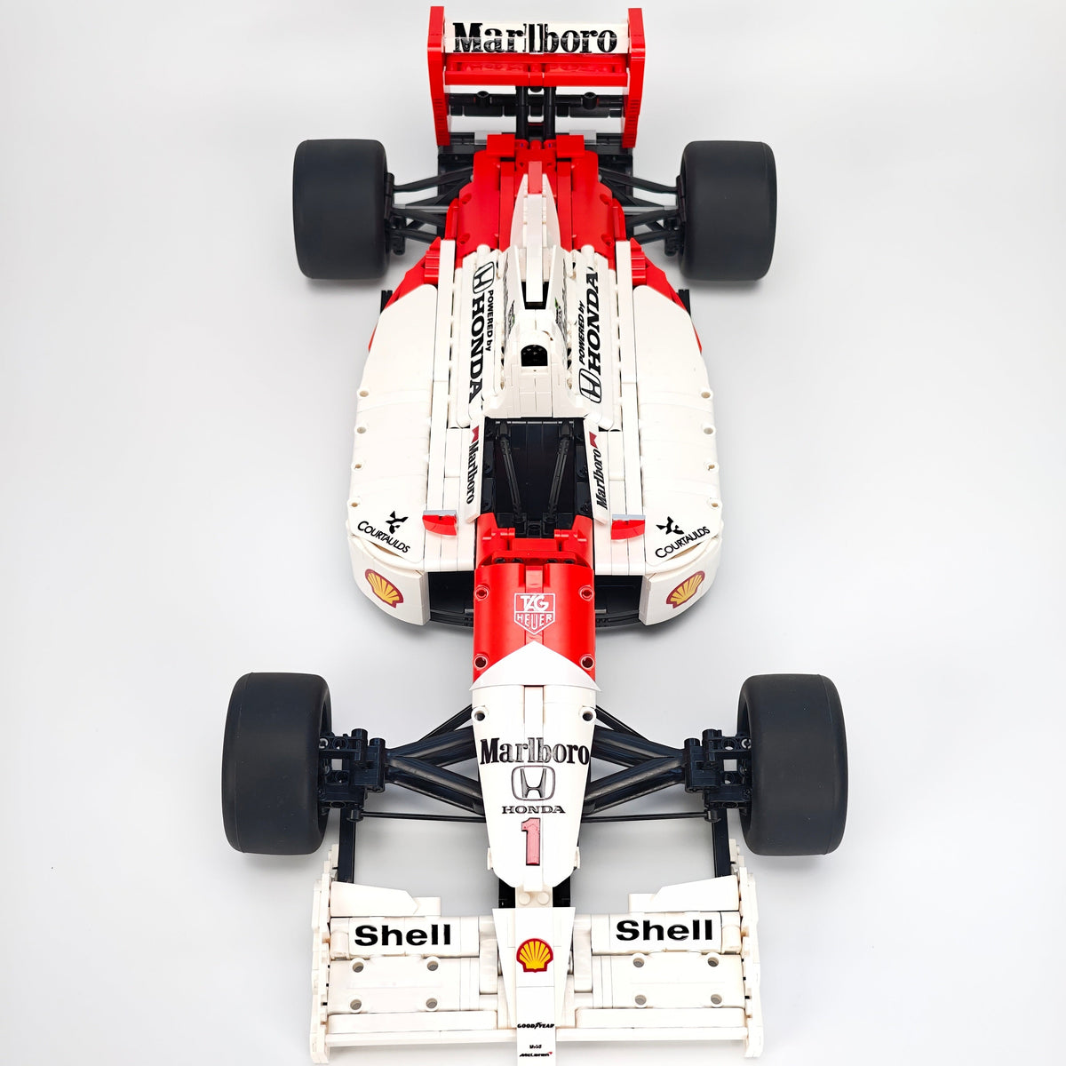 Trilumity Building Block Set: 1:8 McLaren Mp4/6 F1 Racing | 1991 Red & White Grand Prix Championship Livery (2800-Piece)