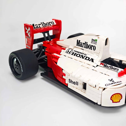 Trilumity Building Block Set: 1:8 McLaren Mp4/6 F1 Racing | 1991 Red & White Grand Prix Championship Livery (2800-Piece)