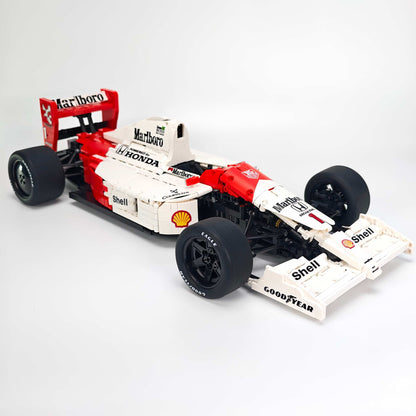 Trilumity Building Block Set: 1:8 McLaren Mp4/6 F1 Racing | 1991 Red & White Grand Prix Championship Livery (2800-Piece)