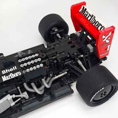Trilumity Building Block Set: 1:8 McLaren Mp4/6 F1 Racing | 1991 Red & White Grand Prix Championship Livery (2800-Piece)