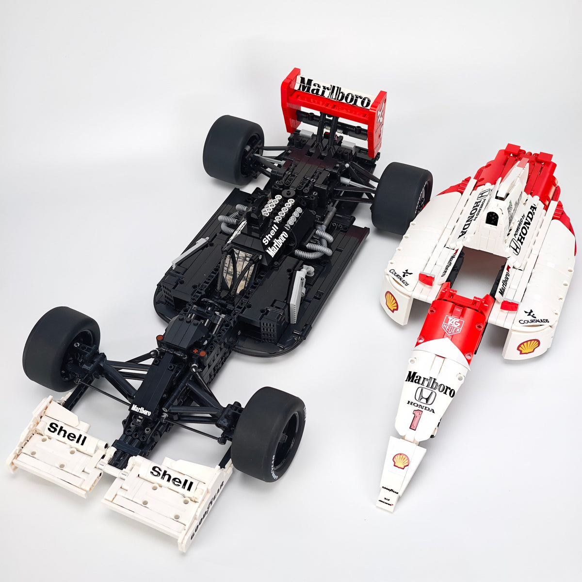 Trilumity Building Block Set: 1:8 McLaren Mp4/6 F1 Racing | 1991 Red & White Grand Prix Championship Livery (2800-Piece)