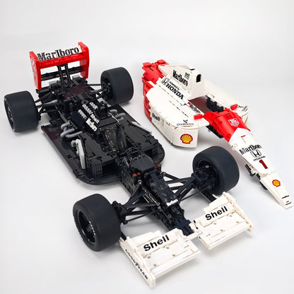 Trilumity Building Block Set: 1:8 McLaren Mp4/6 F1 Racing | 1991 Red & White Grand Prix Championship Livery (2800-Piece)