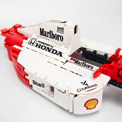 Trilumity Building Block Set: 1:8 McLaren Mp4/6 F1 Racing | 1991 Red & White Grand Prix Championship Livery (2800-Piece)
