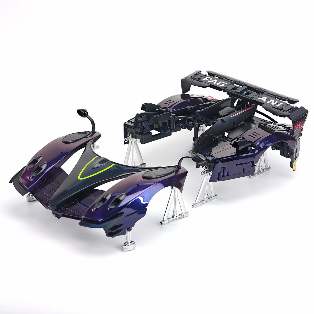 Trilumity Building Block Set: 1:8 Pagani Zonda R | Chameleon Metallic Paint Italian Hypercar (3300+-Piece)