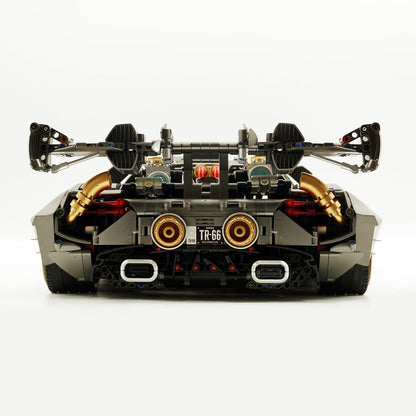 Trilumity Motorized Building Block Set: 1:8 Porsche Ultimate 918 Widebody Supercar Full-featured Edition with Remote Control (4306-Piece)