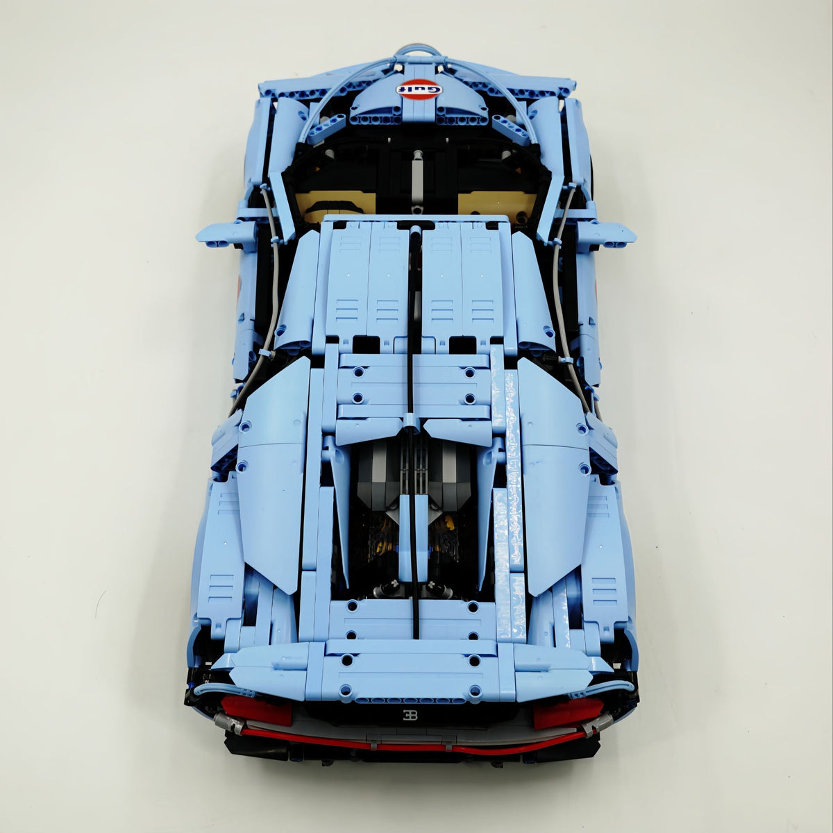 Trilumity Bugatti Chiron, Custom Modified Gulf Blue Version Building Block Set, 1:8 Scale, Remote Control, 4,031-Piece