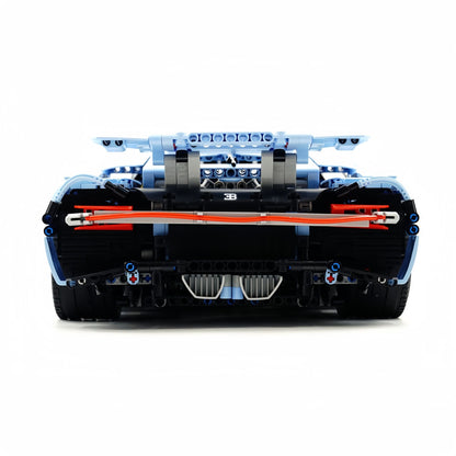Trilumity Bugatti Chiron, Custom Modified Gulf Blue Version Building Block Set, 1:8 Scale, Remote Control, 4,031-Piece