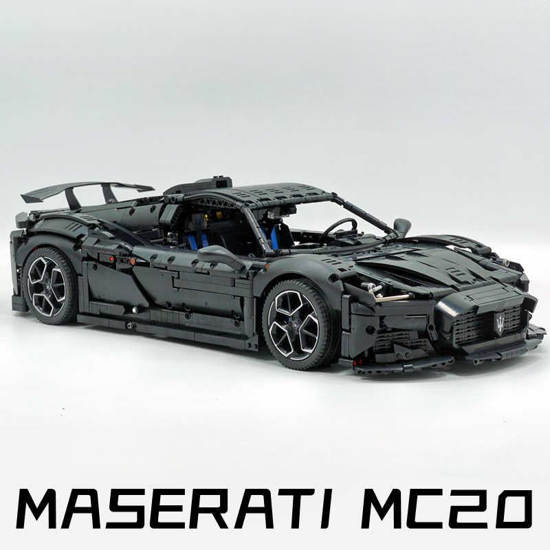 Trilumity Building Block Set: 1:8 Maserati Mc20 | White and Black Custom Edition (3500+-Piece)