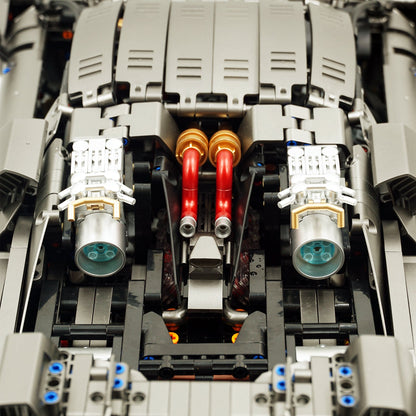 Trilumity Motorized Building Block Set: 1:8 Porsche Ultimate 918 Widebody Supercar Full-featured Edition with Remote Control (4306-Piece)