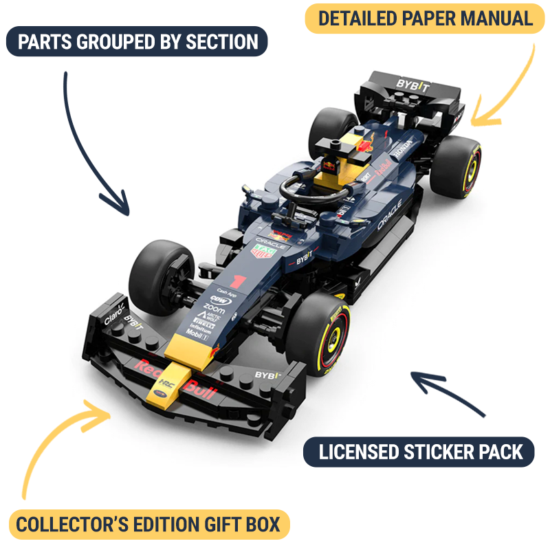 Trilumity Oracle Red Bull F1 Racing RB19, Excellent Collection Building Block Set, 333-Piece