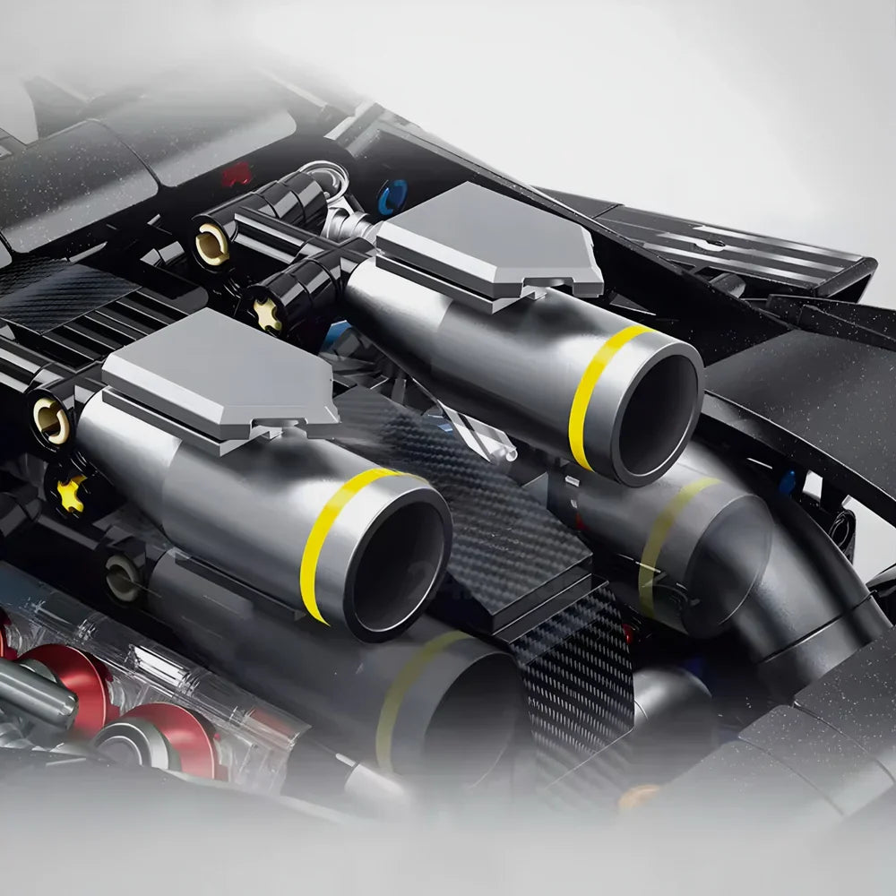Trilumity Motorized Building Block Set: 1:8 The Ultimate Track-Built Ferrari 296 Supercar (3729-Piece)