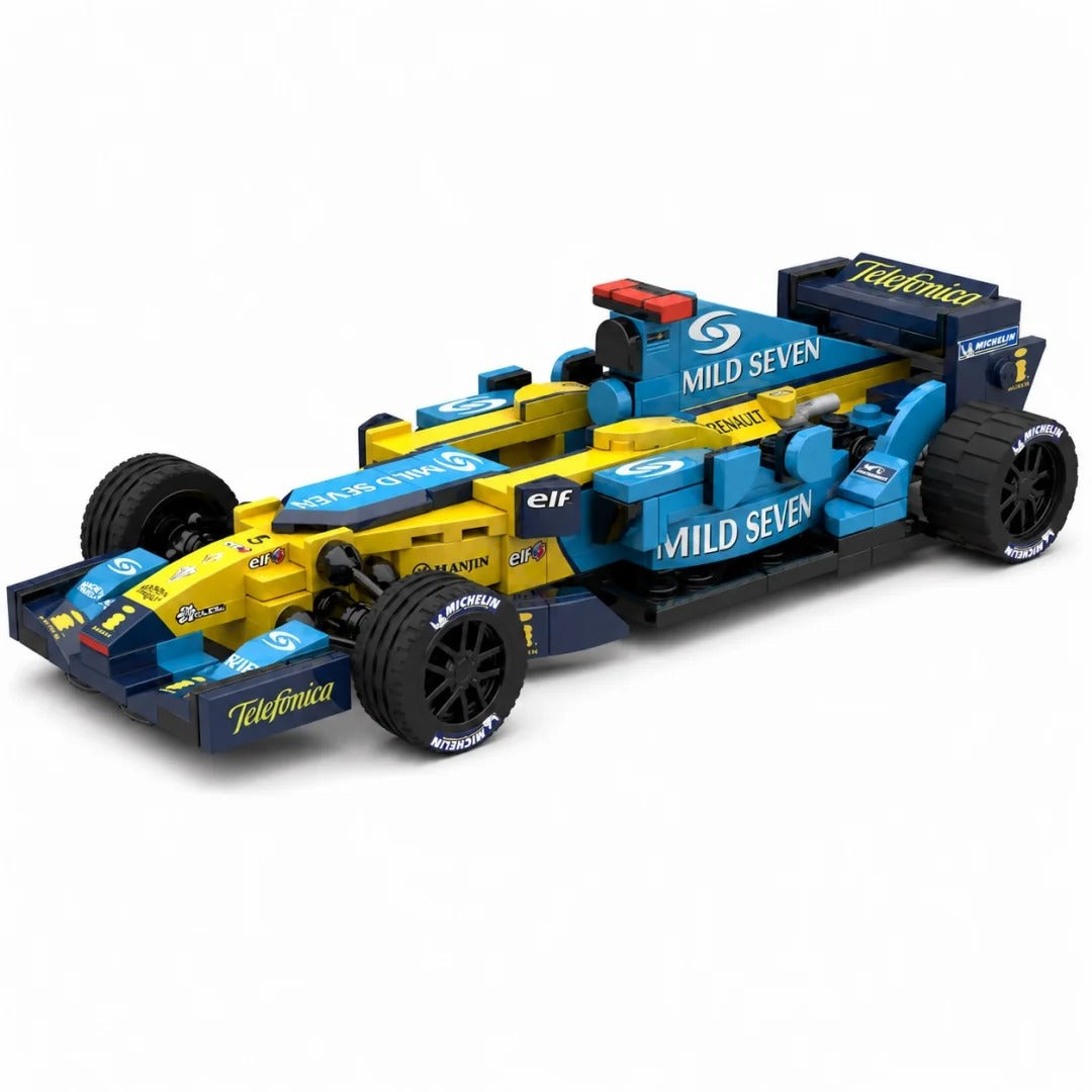 Trilumity Building Block Set: 1:24 Renault R25 | The Legendary Yellow And Blue Chariot | Includes a Complete Set of Stickers (252Piece)