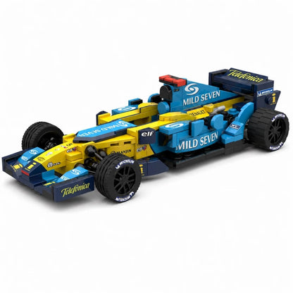Trilumity Building Block Set: 1:24 Renault R25 | The Legendary Yellow And Blue Chariot | Includes a Complete Set of Stickers (252Piece)