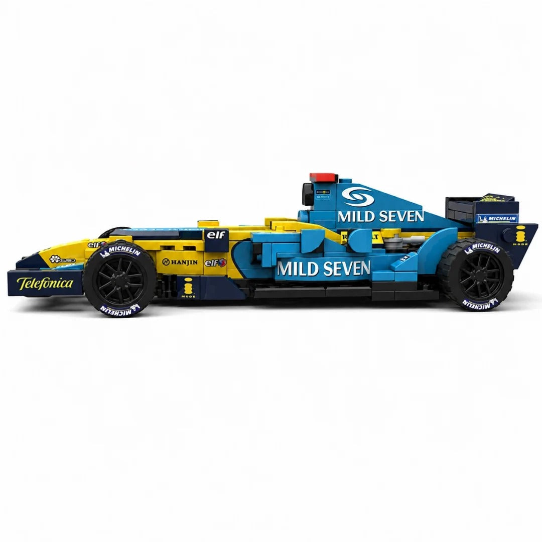 Trilumity Building Block Set: 1:24 Renault R25 | The Legendary Yellow And Blue Chariot | Includes a Complete Set of Stickers (252Piece)