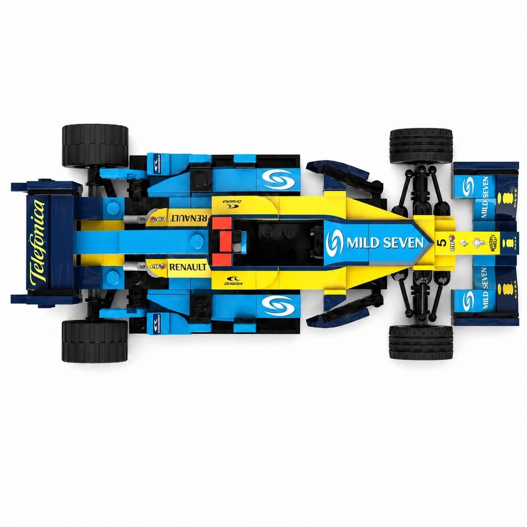 Trilumity Building Block Set: 1:24 Renault R25 | The Legendary Yellow And Blue Chariot | Includes a Complete Set of Stickers (252Piece)