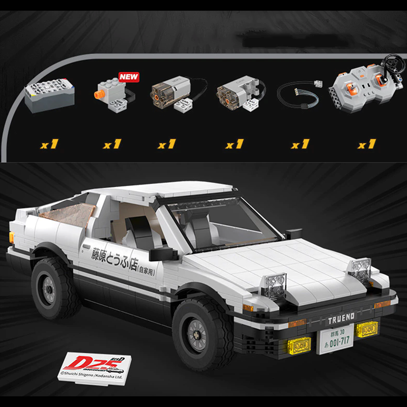 Trilumity Building Block Set: Initial D Toyota Ae86, Genuine Authorized collector's Edition(1324-Piece)