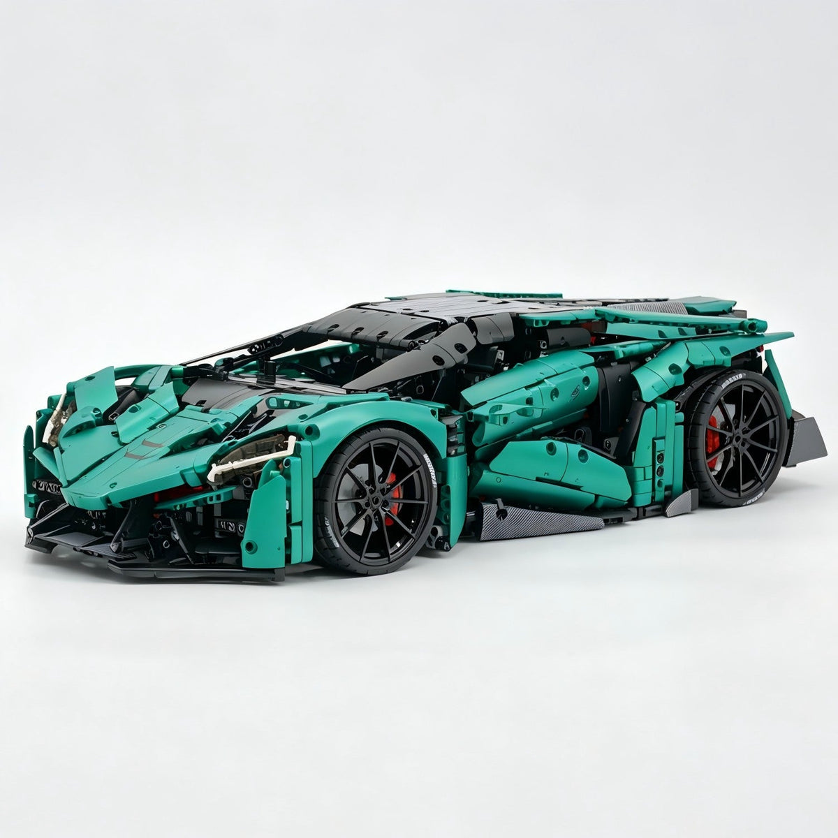 Trilumity Motorized Building Block Set: 1:8 The Ultimate Ajlani Drakuma | Customized Barrel-Plated Emerald V8 Concept Hypercar (3920+-Piece)