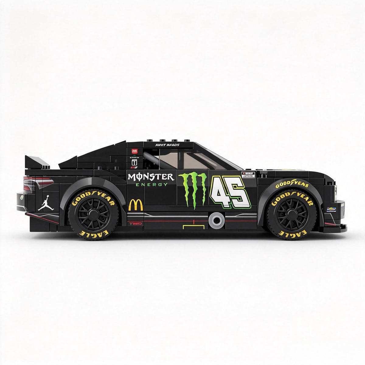 Trilumity Building Block Set: Toyota Camry Trd for 23Xi Racing | Nascar 2022 Busch #45 Monster Energy Livery (311-Piece)