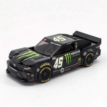Trilumity Building Block Set: Toyota Camry Trd for 23Xi Racing | Nascar 2022 Busch #45 Monster Energy Livery (311-Piece)