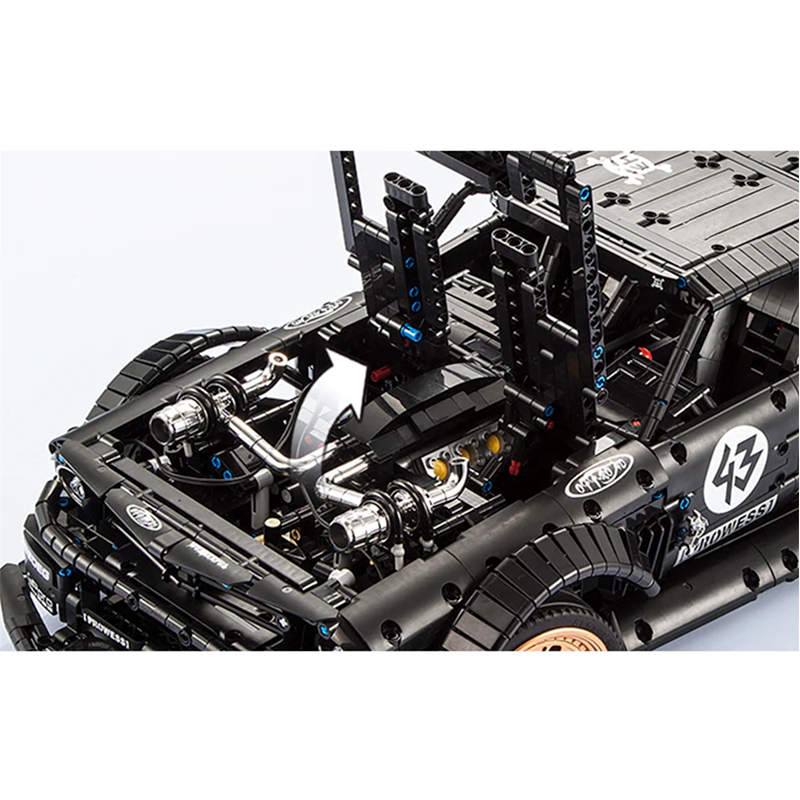 Trilumity Building Block Set: 1: 8 Hooniken Model Car Set, Giveaway Mini Mustang, A Must Have for Muscle Car Fans (3145Piece)