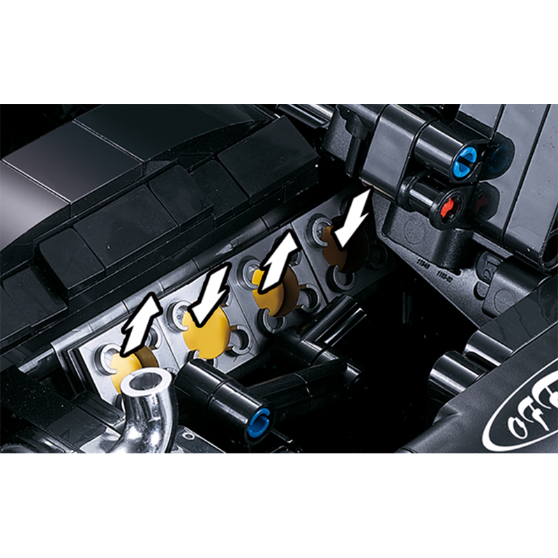 Trilumity Building Block Set: 1: 8 Hooniken Model Car Set, Giveaway Mini Mustang, A Must Have for Muscle Car Fans (3145Piece)