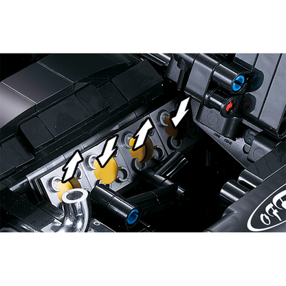 Trilumity Building Block Set: 1: 8 Hooniken Model Car Set, Giveaway Mini Mustang, A Must Have for Muscle Car Fans (3145Piece)