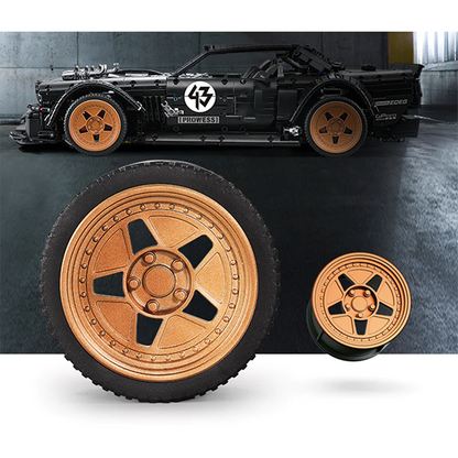 Trilumity Building Block Set: 1: 8 Hooniken Model Car Set, Giveaway Mini Mustang, A Must Have for Muscle Car Fans (3145Piece)