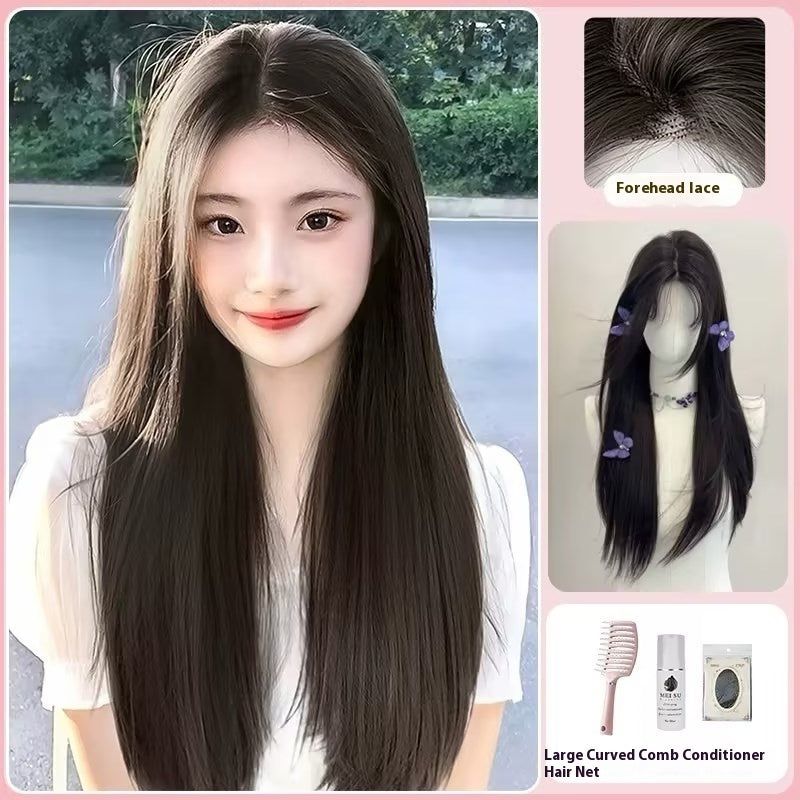 Trilumity Straight Lace Front Wig in Black, back view