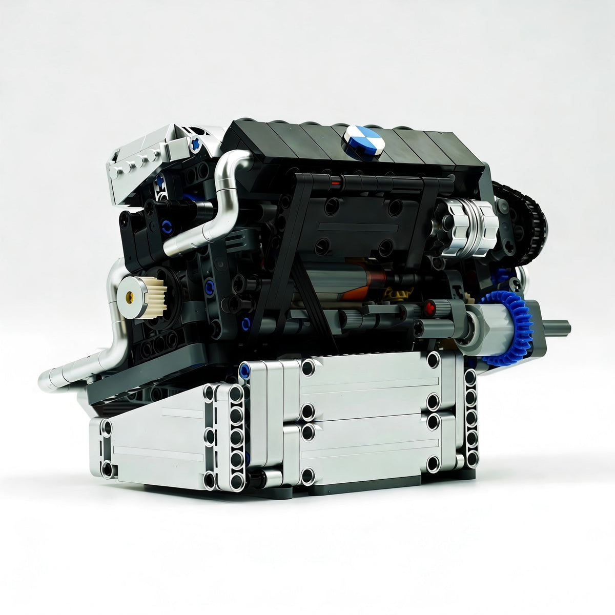 Trilumity Building Block Set: Motorised Inline-6 BMW Engine | German Performance Legend (743-Piece)