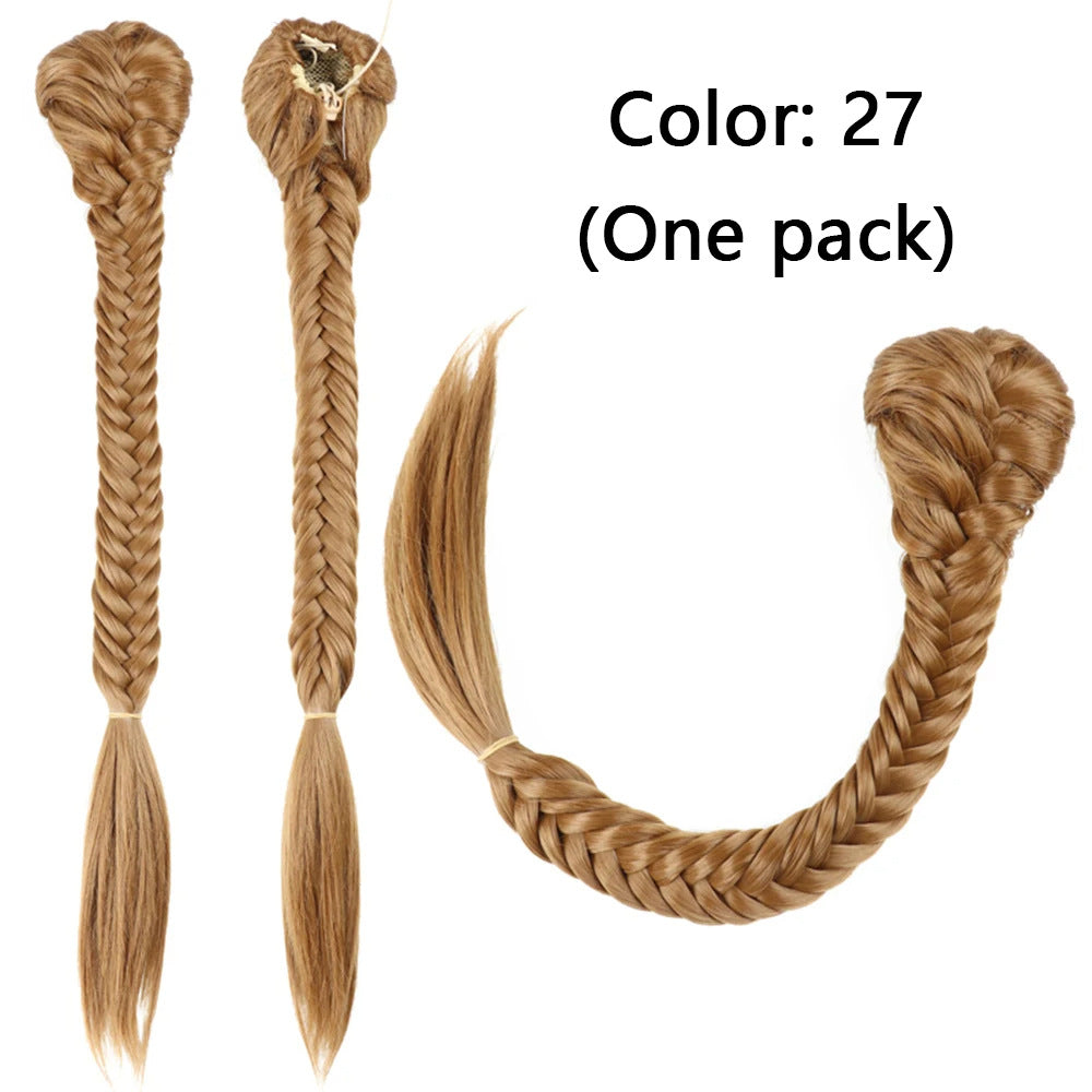 Trilumity Braided Ponytail in 1B, side angle