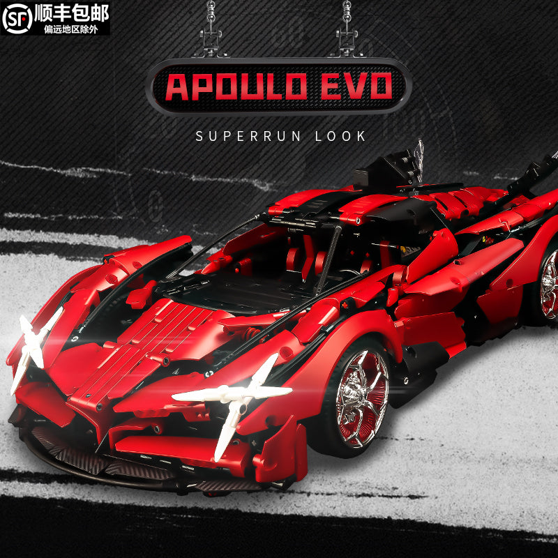Trilumity Building Block Set: 1: 8 Apollo Evo Red Devil with Remote Control, High Detail Restoration (3669-Piece)