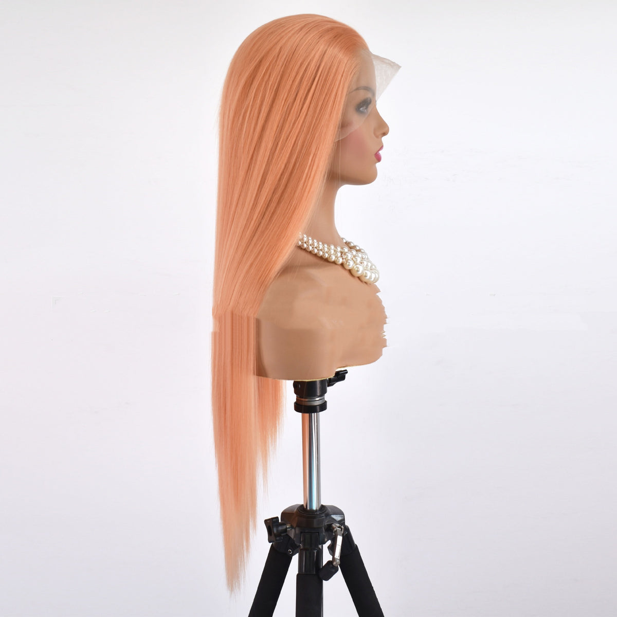 Trilumity Straight Lace Front Wig in Orange, side profile