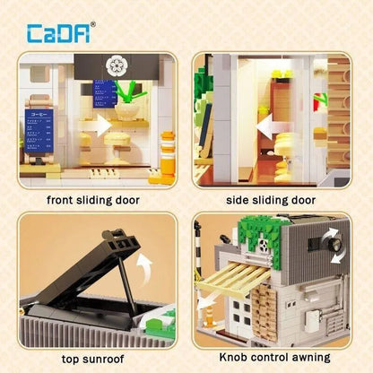 Cada MOC Building Block Set: Japanese Summer Coffee Shop 66007