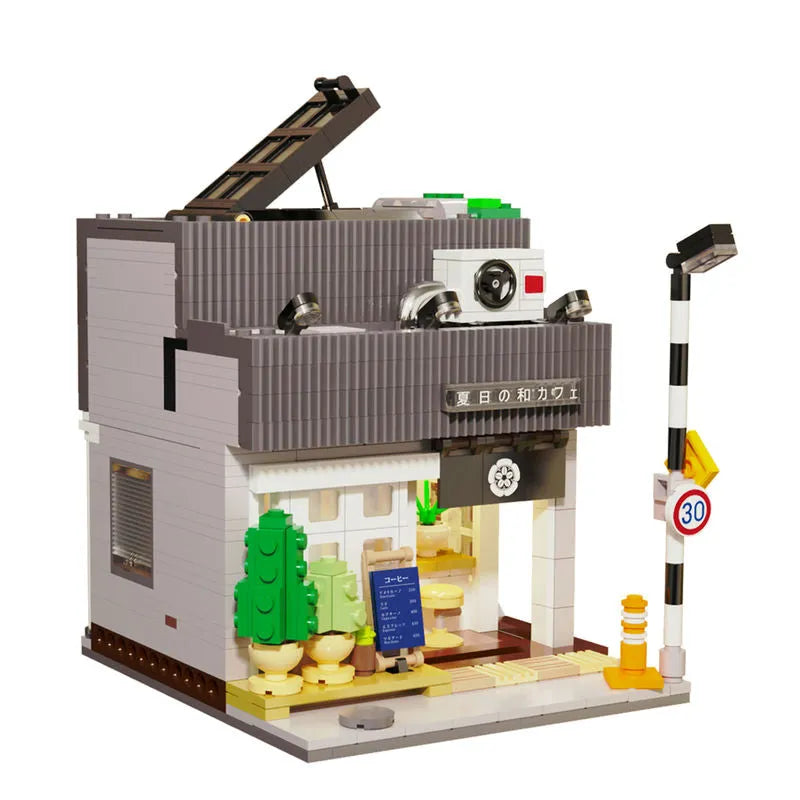 Cada MOC Building Block Set: Japanese Summer Coffee Shop 66007