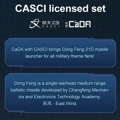 Cada MOC Motorized Building Block Set: DF-21D Anti Ship Ballistic Missile Vehicle, Model C56031
